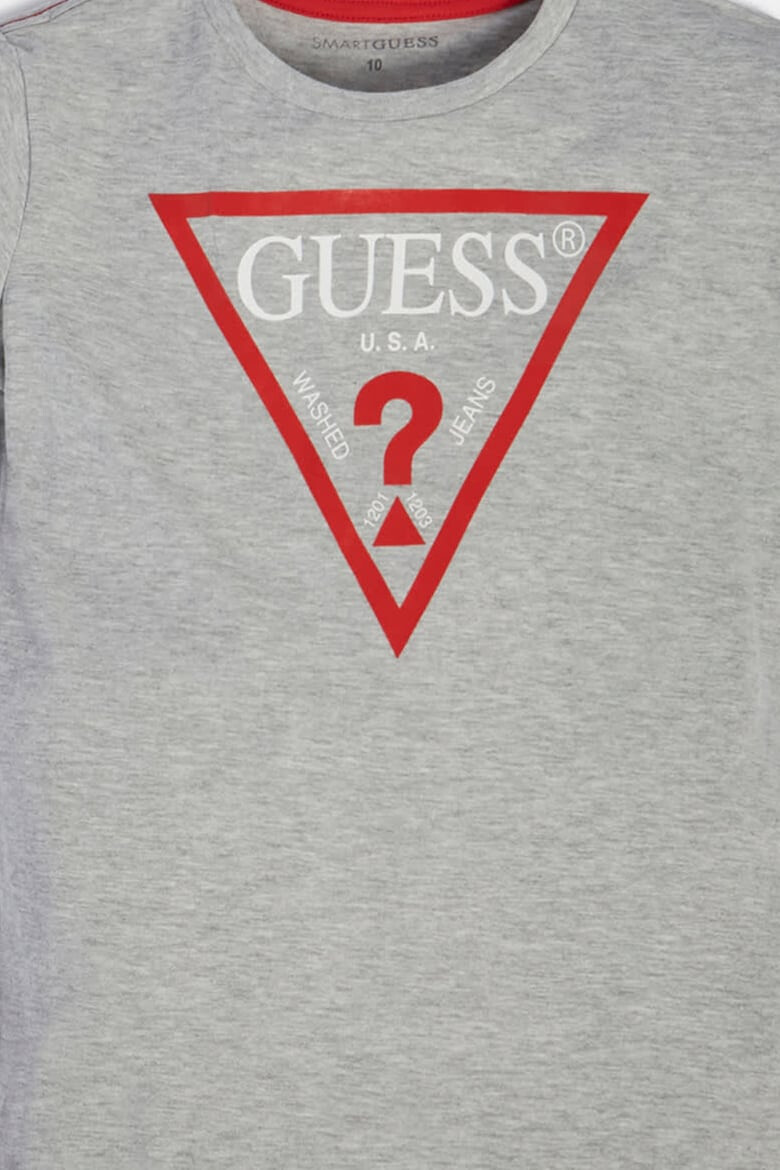 GUESS JEANS Tricou de bumbac organic cu imprimeu logo - Pled.ro