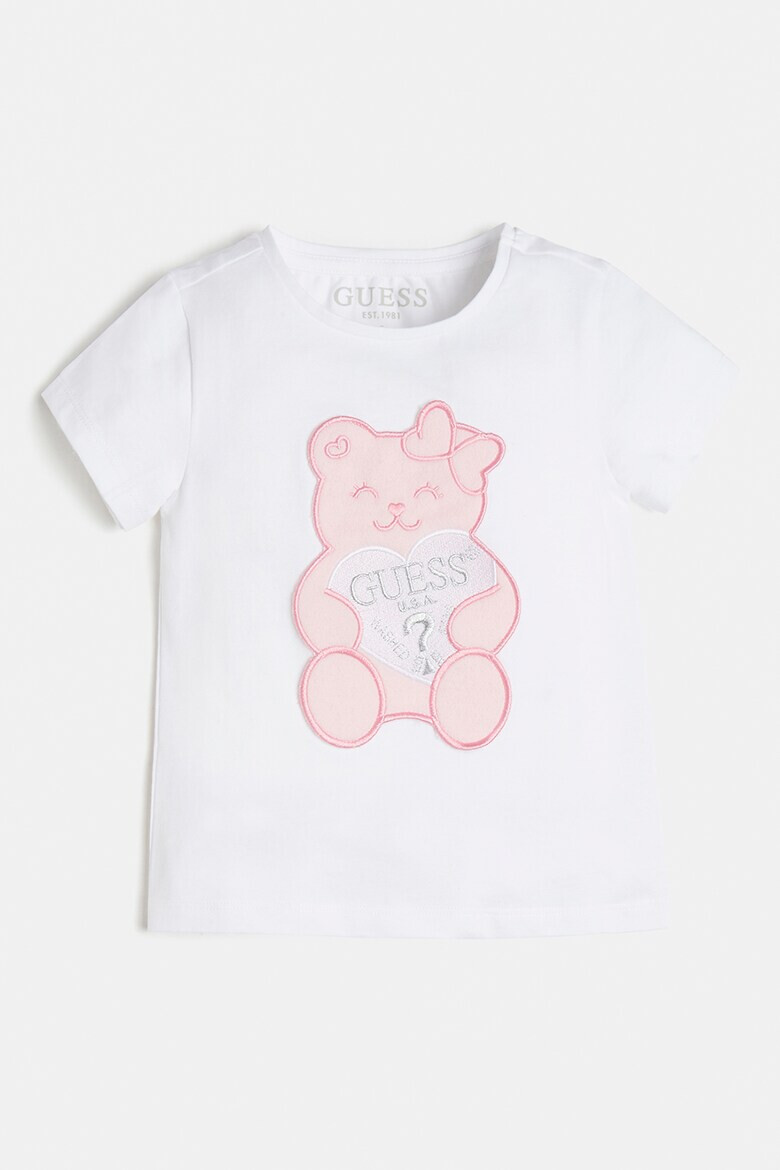 GUESS KIDS GUESS JEANS Tricou din amestec de bumbac cu aplicatie - Pled.ro