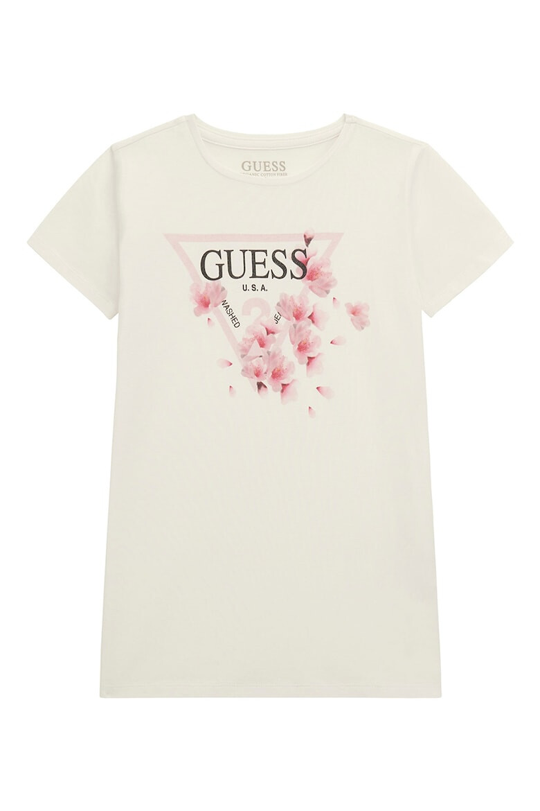 GUESS JEANS Tricou din amestec de bumbac cu imprimeu - Pled.ro