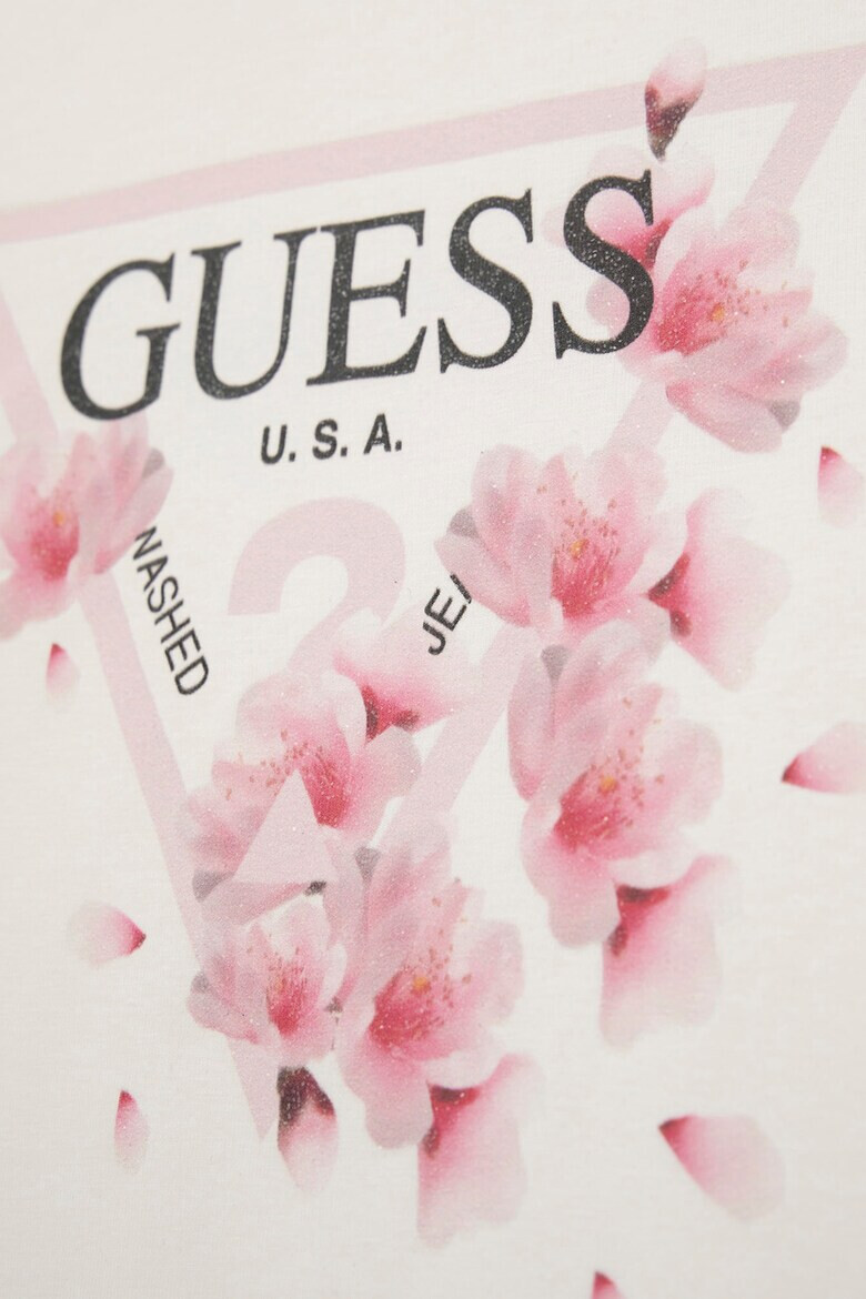 GUESS JEANS Tricou din amestec de bumbac cu imprimeu - Pled.ro