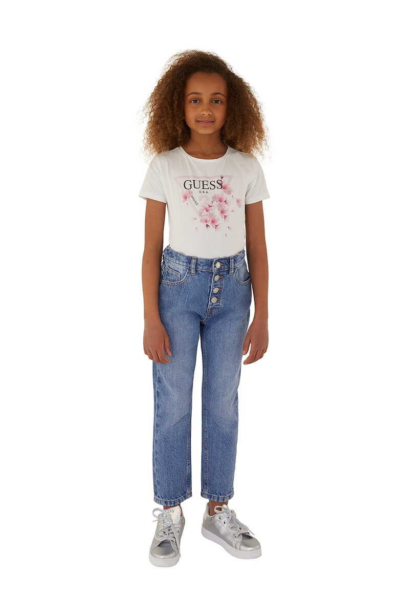 GUESS JEANS Tricou din amestec de bumbac cu imprimeu - Pled.ro