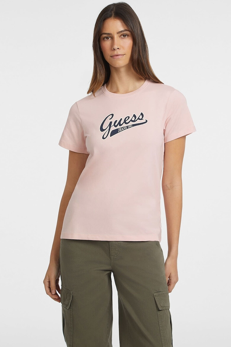 GUESS JEANS Tricou din amestec de bumbac cu logo - Pled.ro