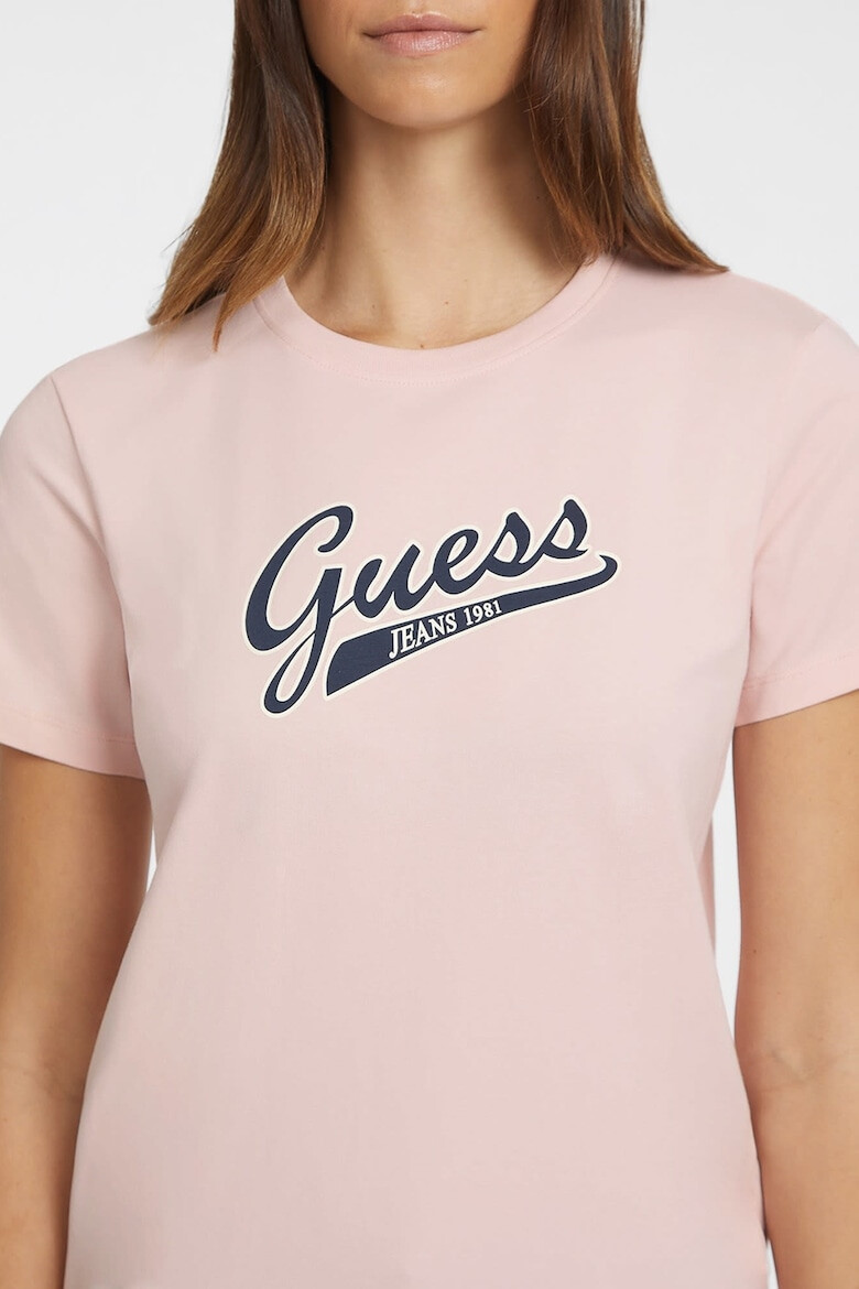 GUESS JEANS Tricou din amestec de bumbac cu logo - Pled.ro