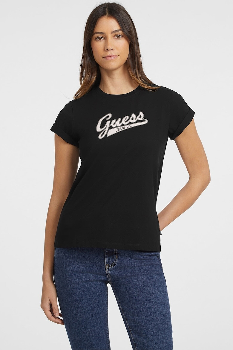 GUESS JEANS Tricou din amestec de bumbac cu logo - Pled.ro