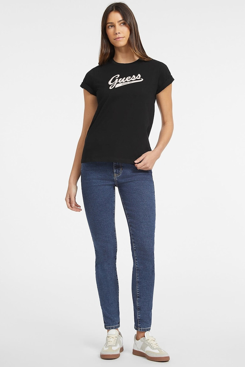 GUESS JEANS Tricou din amestec de bumbac cu logo - Pled.ro