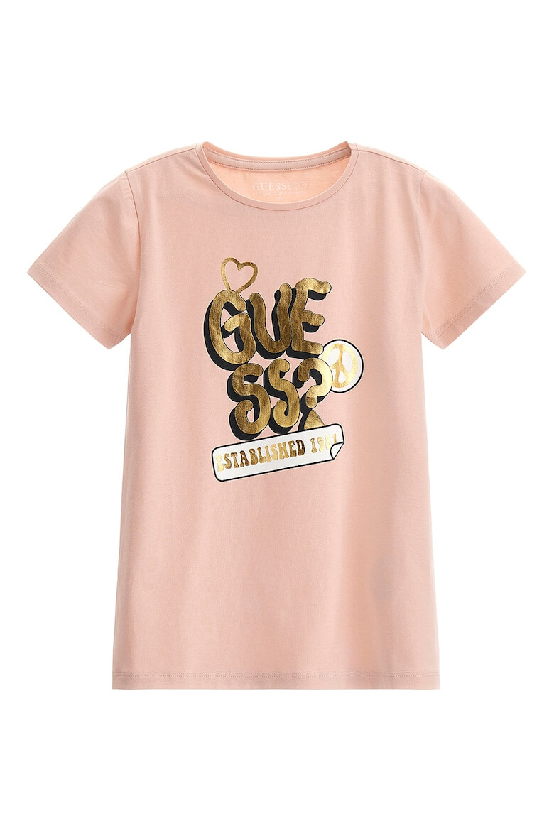 GUESS JEANS Tricou din amestec de bumbac cu logo - Pled.ro