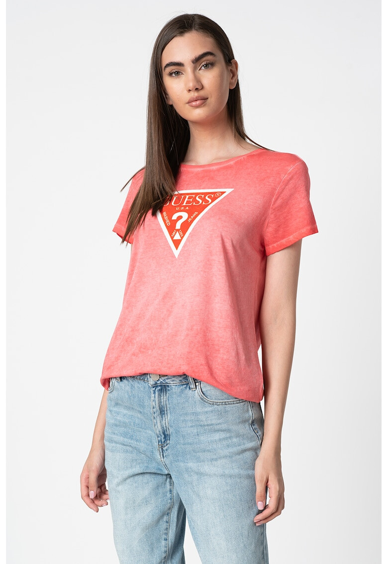 GUESS Tricou din amestec de modal cu imprimeu logo - Pled.ro