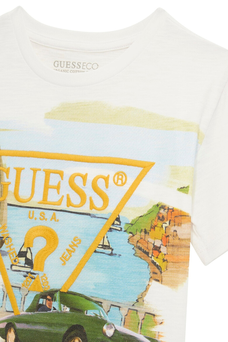 GUESS JEANS Tricou din bumbac cu imprimeu grafic si logo - Pled.ro