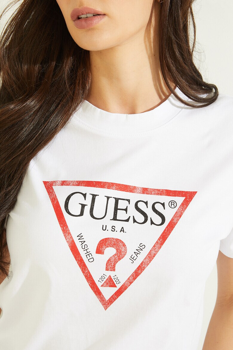 GUESS JEANS Tricou din bumbac cu imprimeu logo - Pled.ro