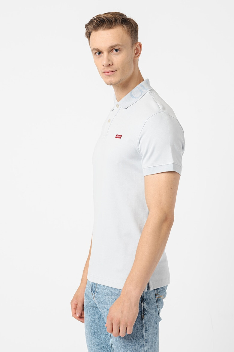 GUESS JEANS Tricou polo slim fit din amestec de bumbac - Pled.ro