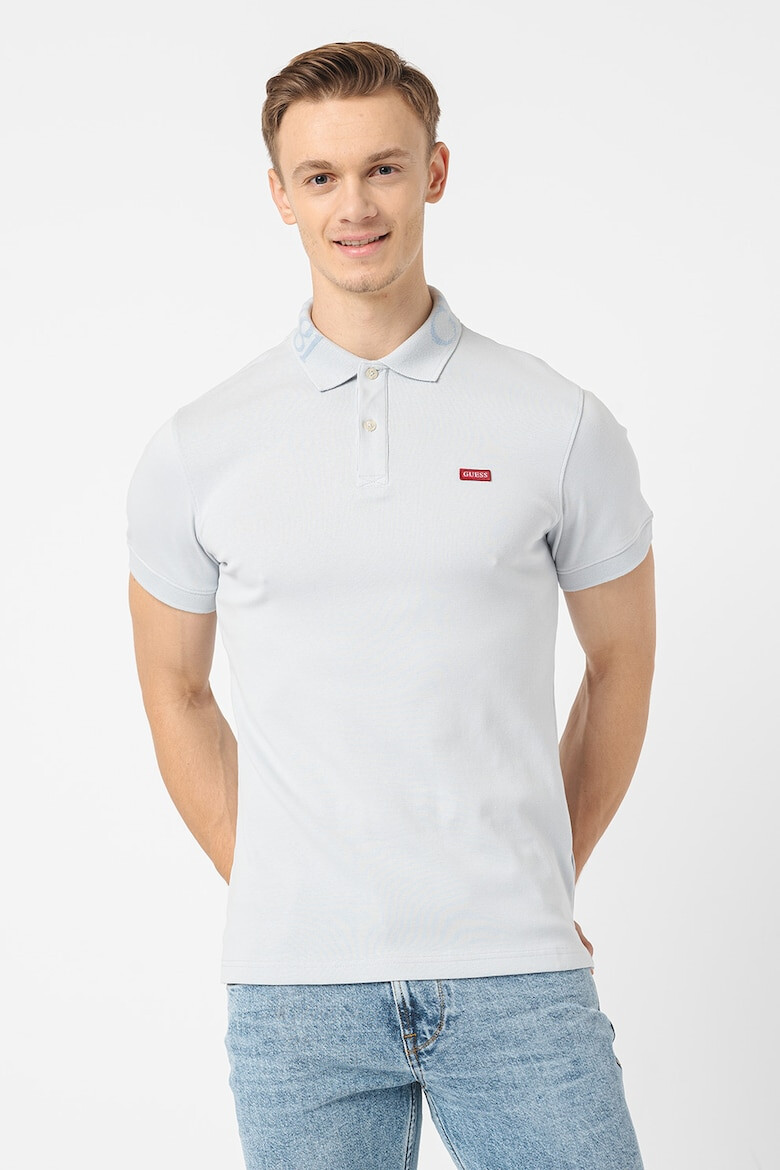 GUESS JEANS Tricou polo slim fit din amestec de bumbac - Pled.ro