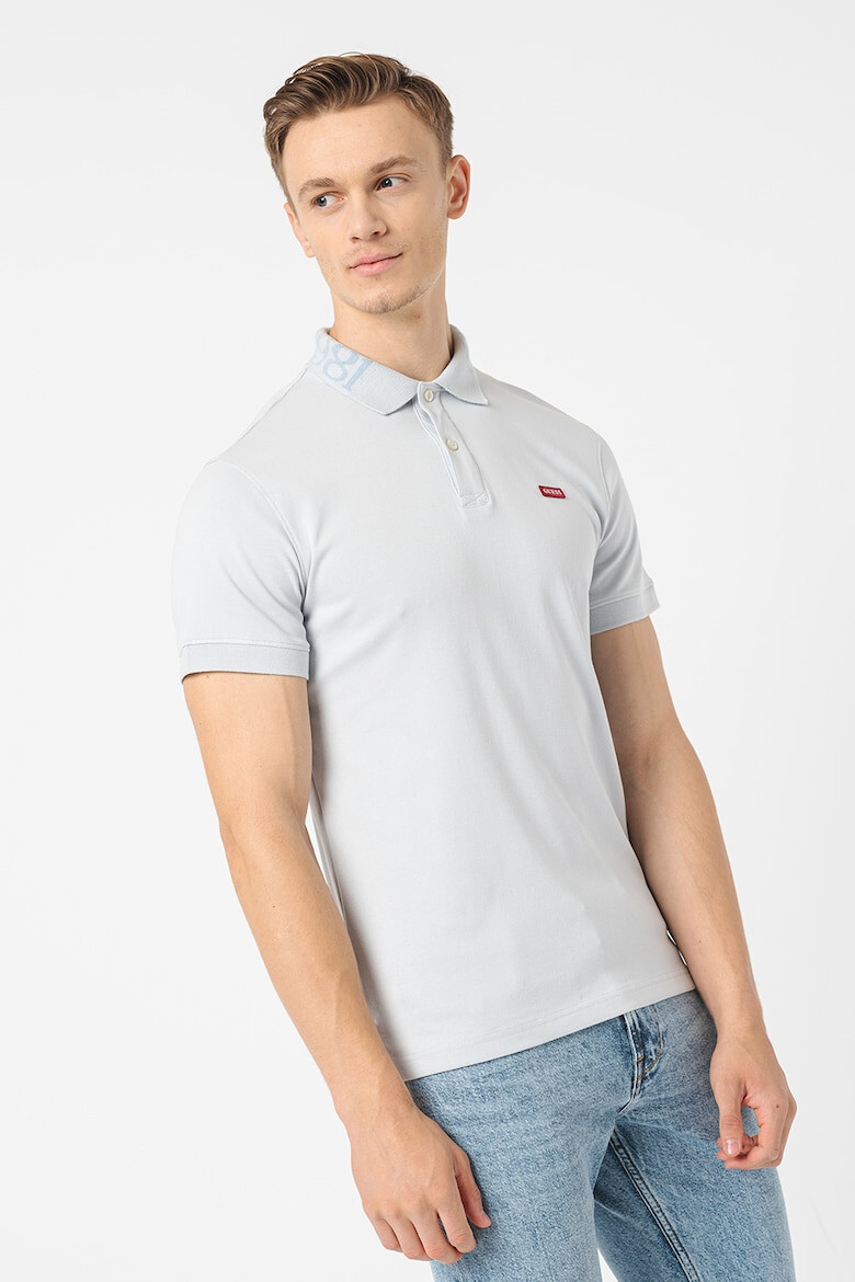 GUESS JEANS Tricou polo slim fit din amestec de bumbac - Pled.ro