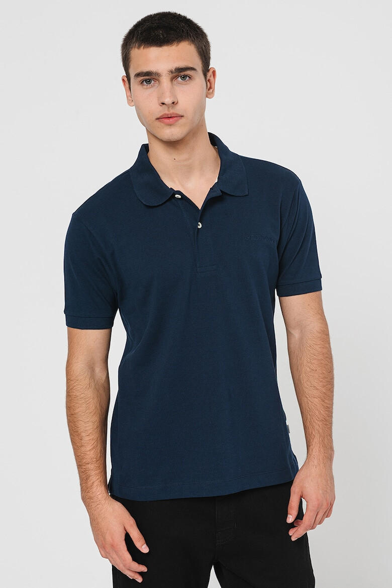 GUESS JEANS Tricou polo uni din bumbac - Pled.ro