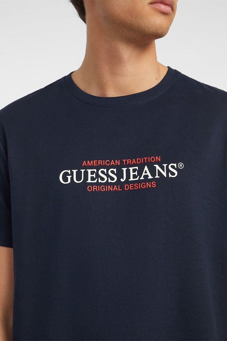 GUESS JEANS Tricou de bumbac cu imprimeu logo - Pled.ro