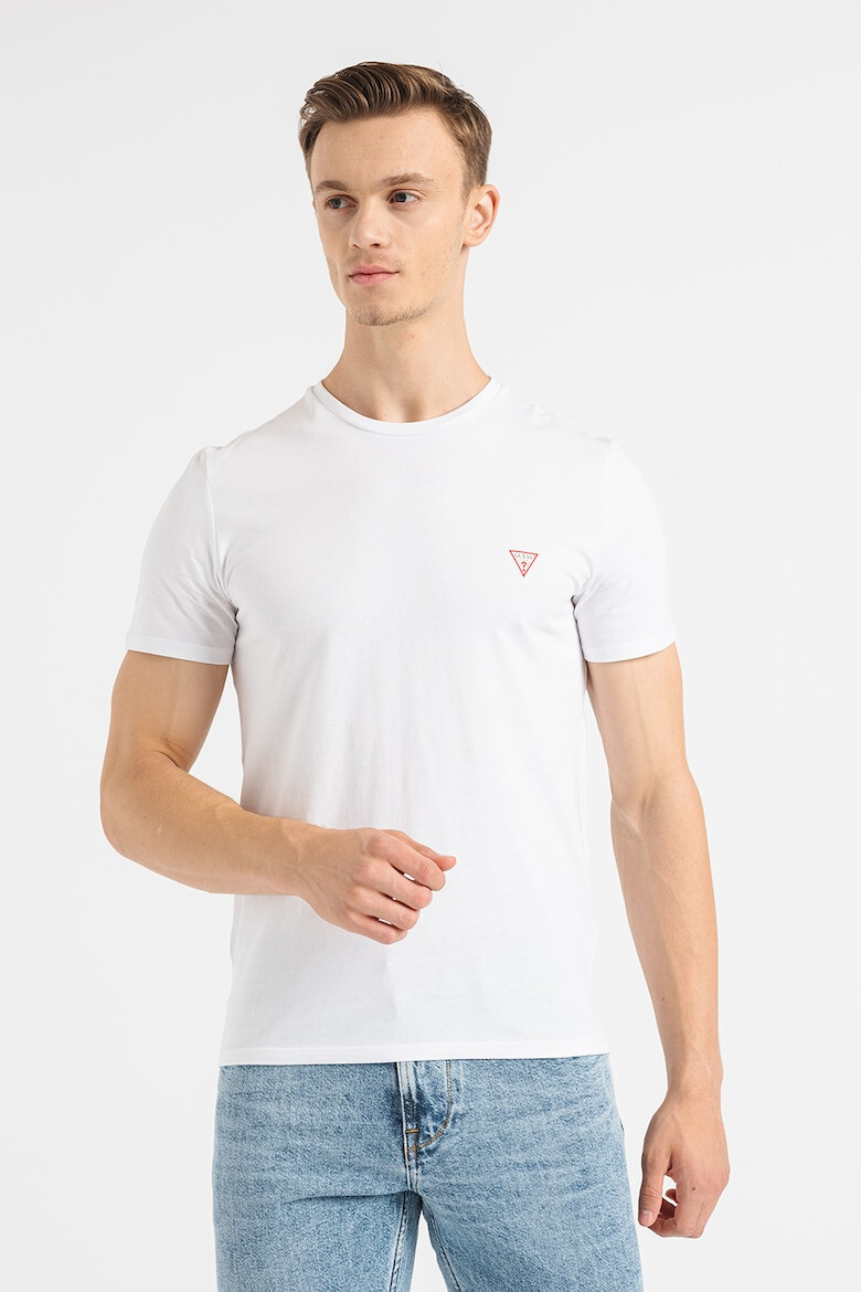 GUESS Tricou slim fit cu decolteu la baza gatului - Pled.ro