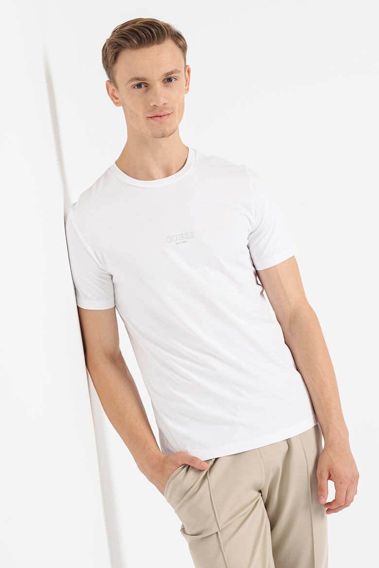 GUESS Tricou slim fit cu decolteu la baza gatului - Pled.ro