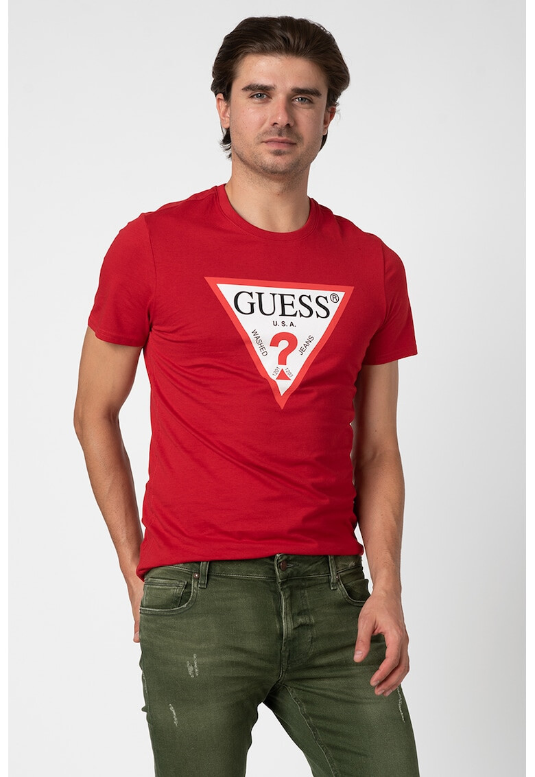 GUESS JEANS Tricou slim fit cu imprimeu logo - Pled.ro