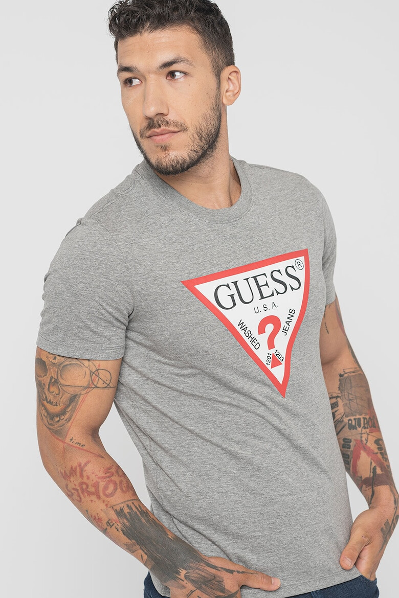 GUESS JEANS Tricou slim fit cu logo - Pled.ro