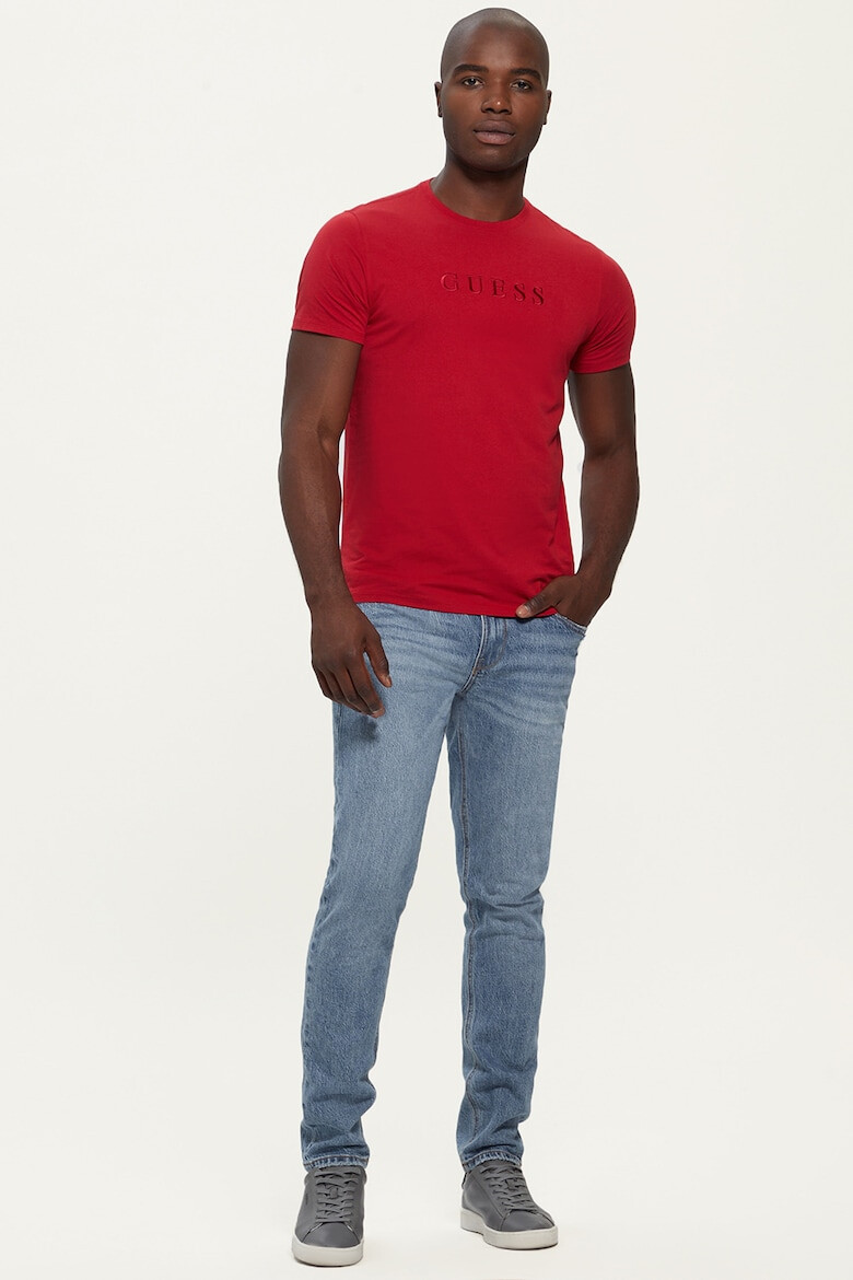 GUESS JEANS Tricou slim fit cu logo brodat - Pled.ro