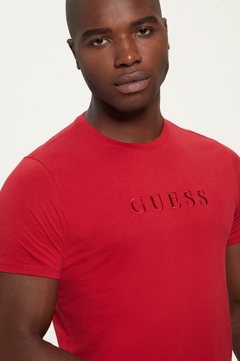 GUESS JEANS Tricou slim fit cu logo brodat - Pled.ro