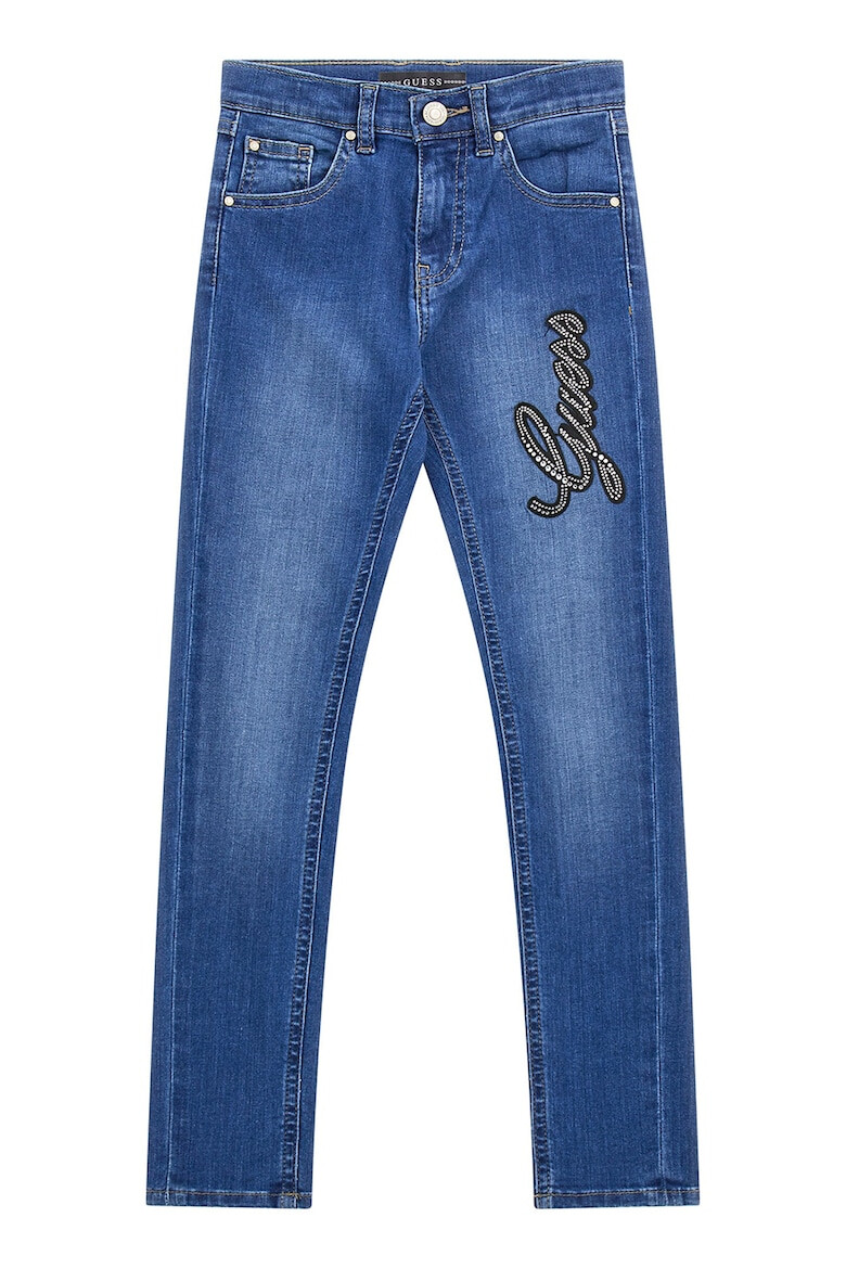 GUESS KIDS Blugi skinny cu aplicatie logo - Pled.ro