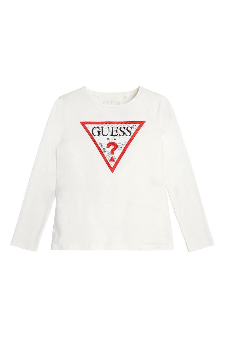 GUESS Bluza cu imprimeu logo si strasuri - Pled.ro