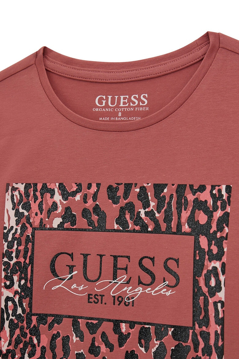 GUESS KIDS Bluza cu imprimeu si decolteu la baza gatului - Pled.ro