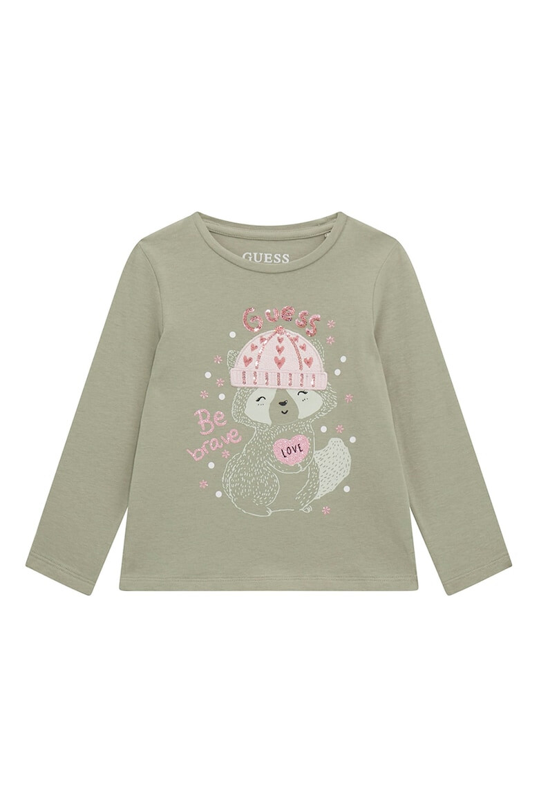 GUESS KIDS Bluza cu imprimeu si detalii brodate - Pled.ro