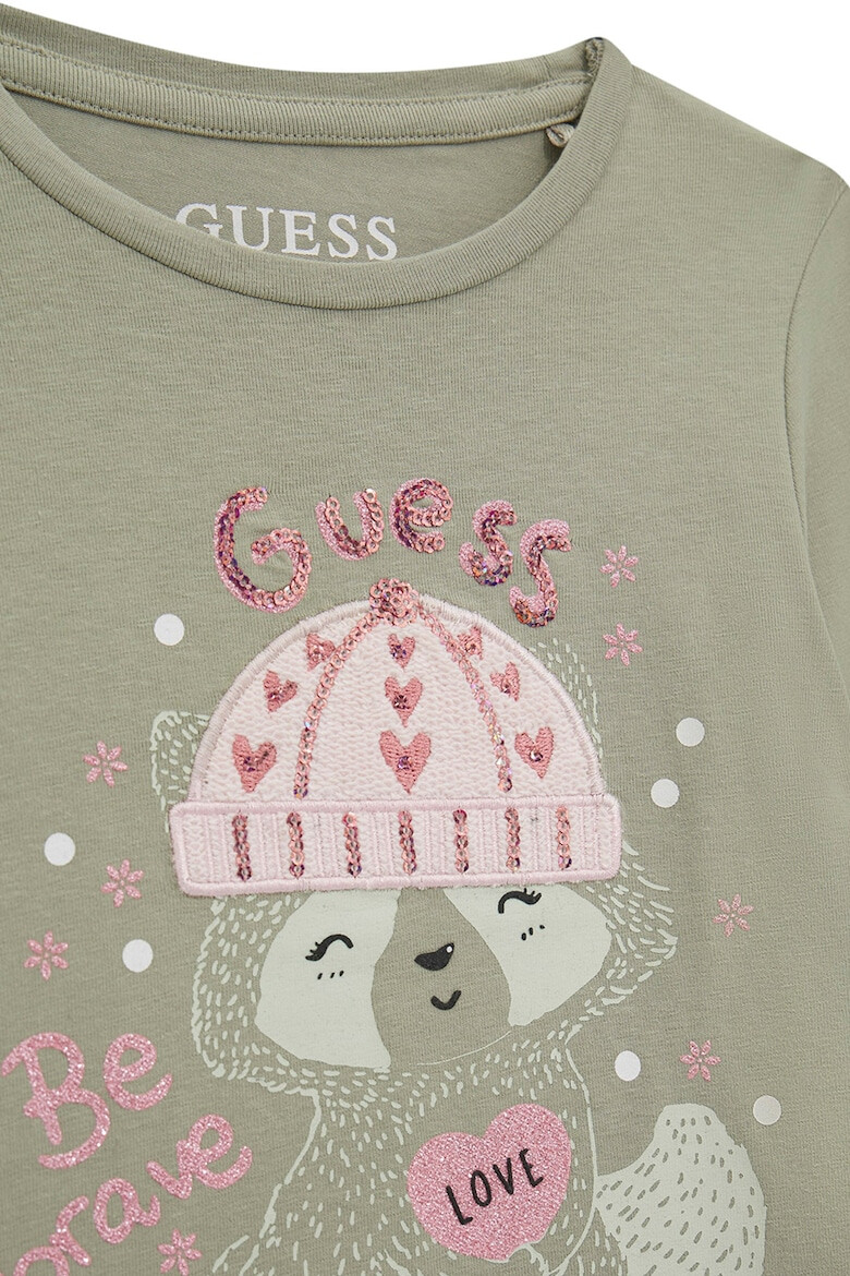 GUESS KIDS Bluza cu imprimeu si detalii brodate - Pled.ro