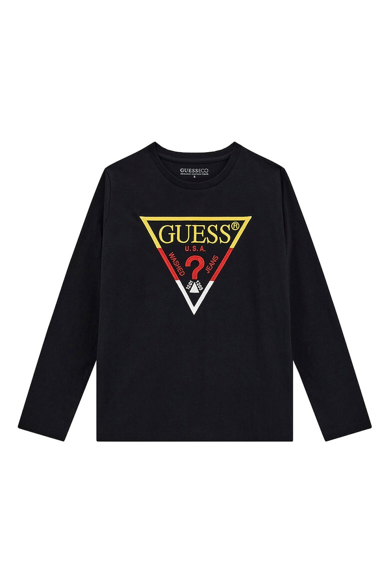 GUESS KIDS Bluza cu logo brodat si decolteu la baza gatului - Pled.ro