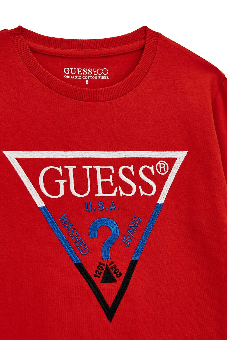 GUESS KIDS Bluza cu logo brodat si decolteu la baza gatului - Pled.ro