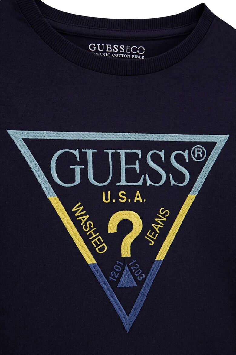 GUESS KIDS Bluza cu logo brodat si decolteu la baza gatului - Pled.ro