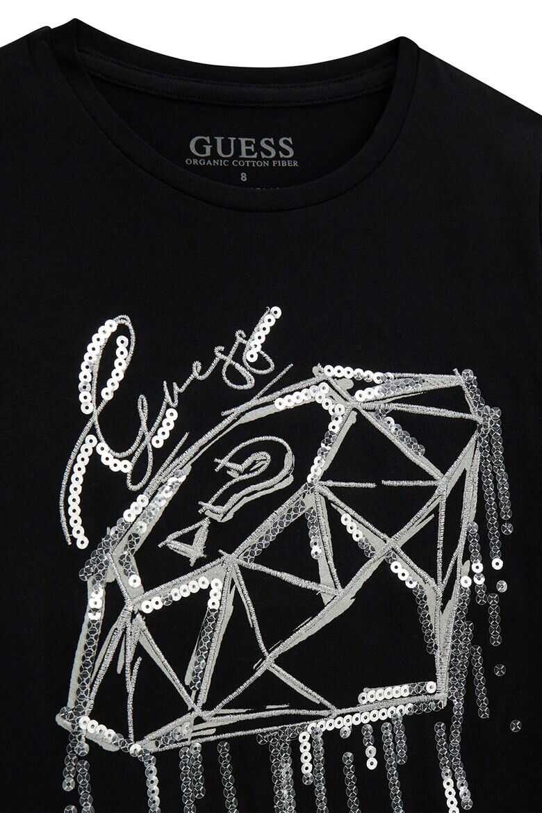 GUESS KIDS Bluza cu logo si decolteu la baza gatului - Pled.ro