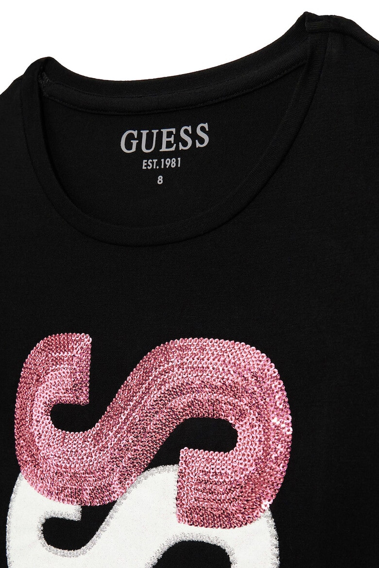 GUESS KIDS Bluza cu logo si decolteu la baza gatului - Pled.ro