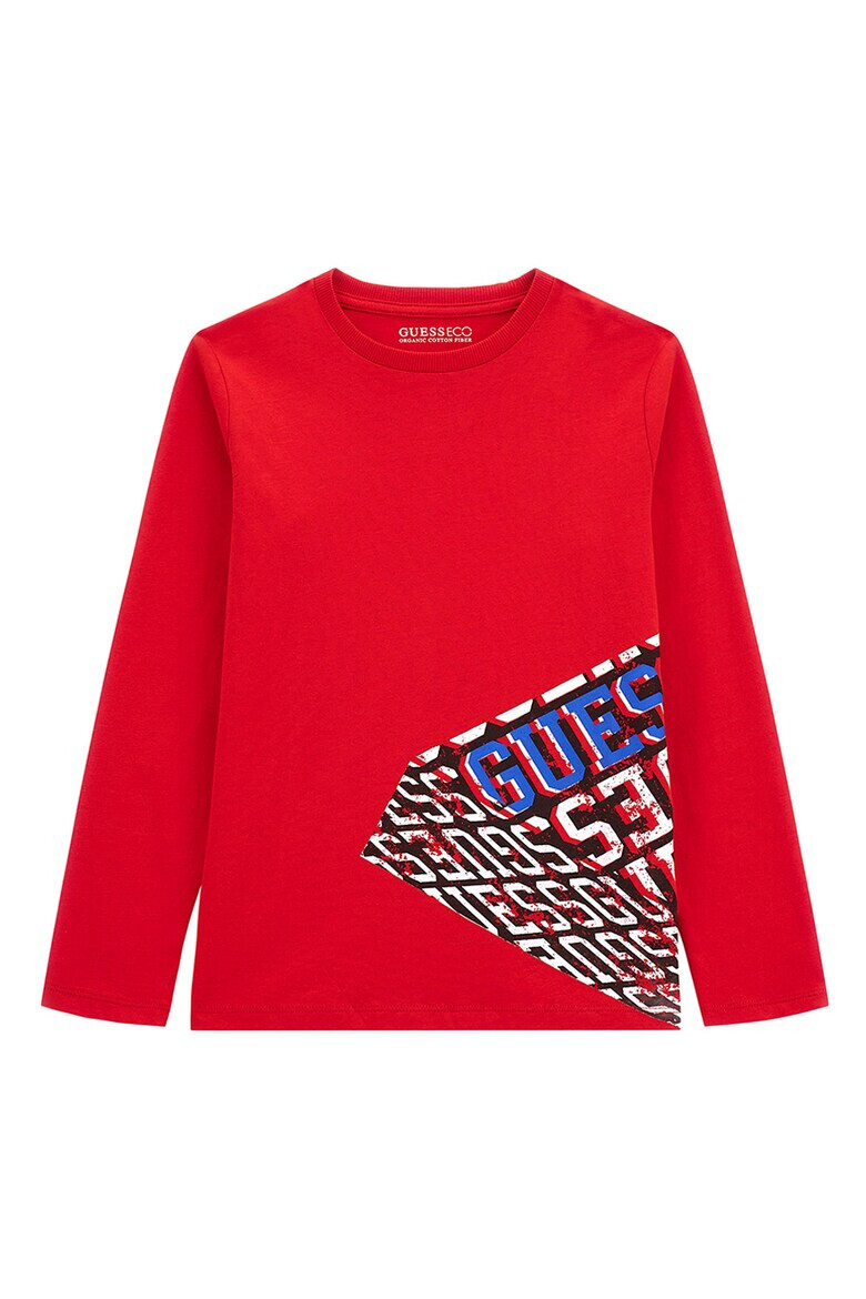 GUESS KIDS Bluza cu logo si decolteu la baza gatului - Pled.ro