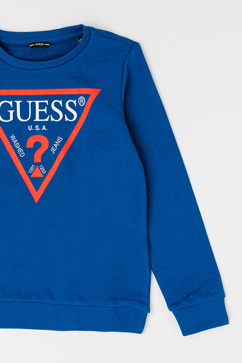 GUESS KIDS Bluza de trening cu decolteu la baza gatului si imprimeu logo - Pled.ro