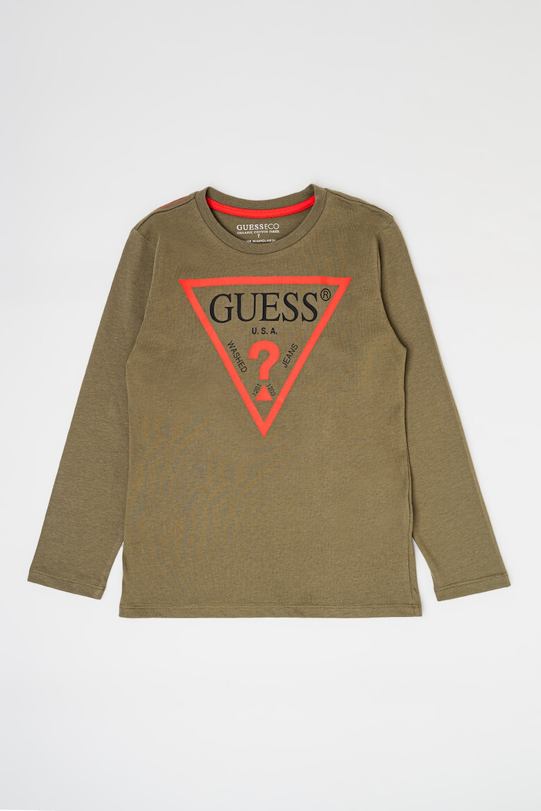 GUESS KIDS Bluza din bumbac organic cu imprimeu logo - Pled.ro