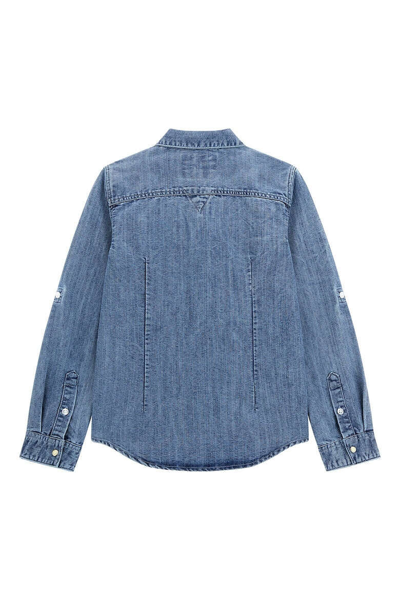 GUESS KIDS Camasa de denim cu buzunare pe piept - Pled.ro