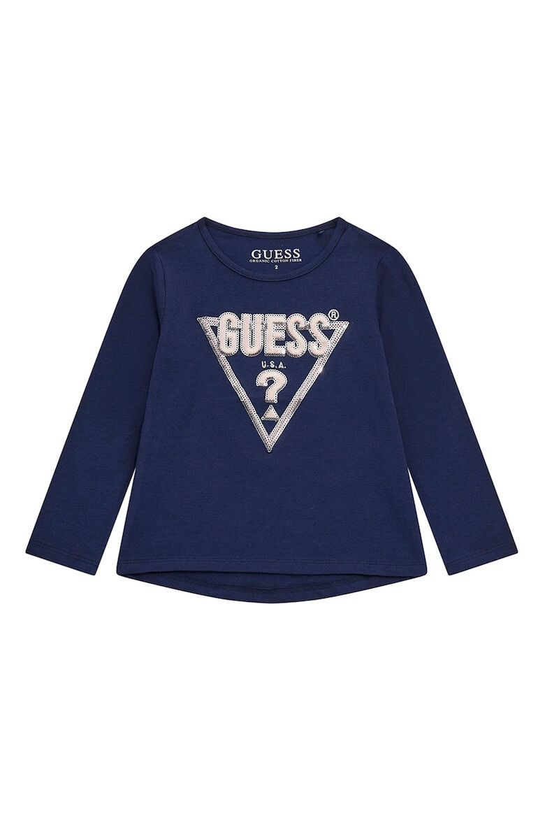 GUESS KIDS GUESS Bluza cu imprimeu logo si decolteu rotund - Pled.ro