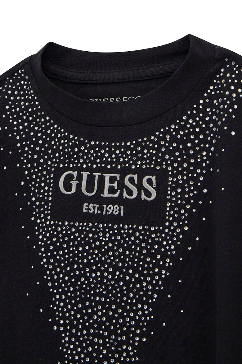 GUESS KIDS Bluza cu strasuri din amestec de bumbac - Pled.ro