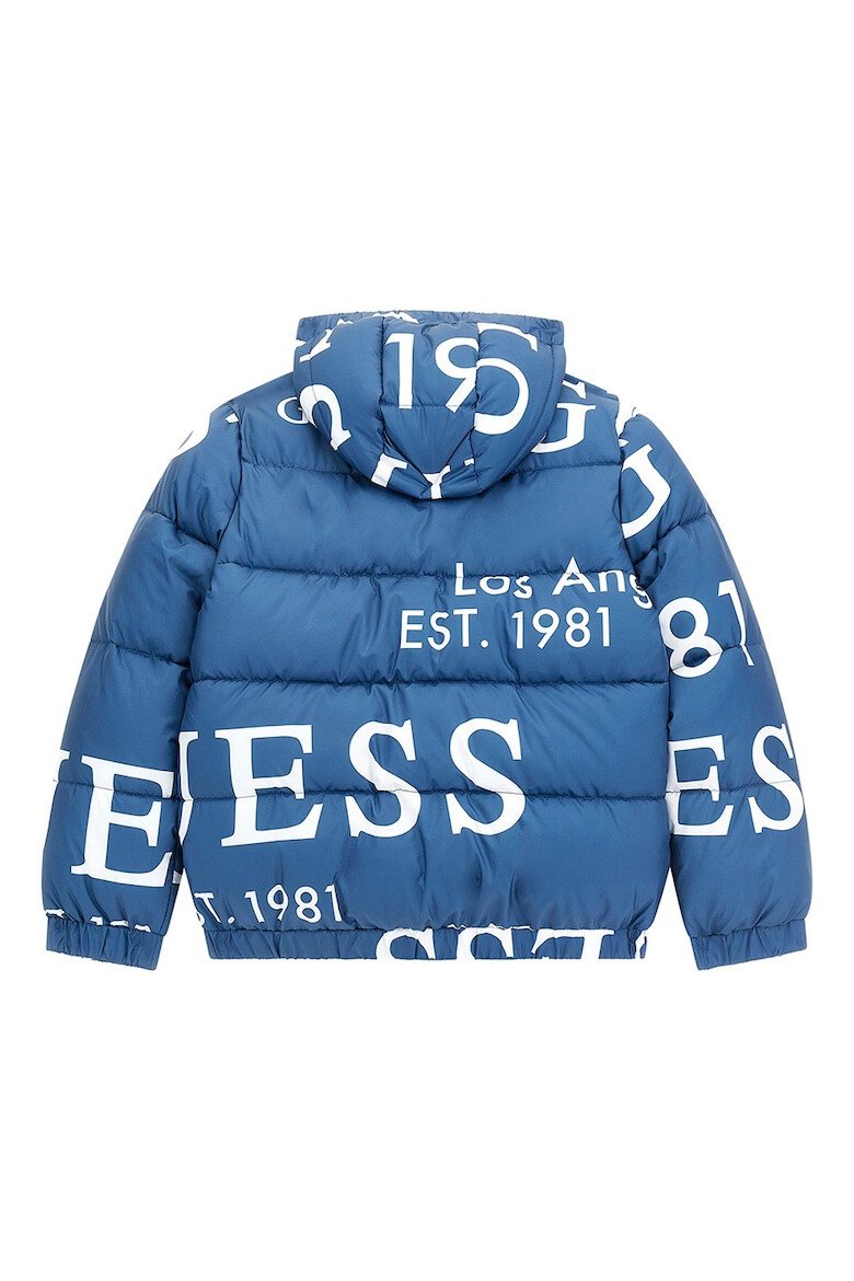 GUESS KIDS GUESS Jacheta cu fermoar model logo si terminatii elastice - Pled.ro