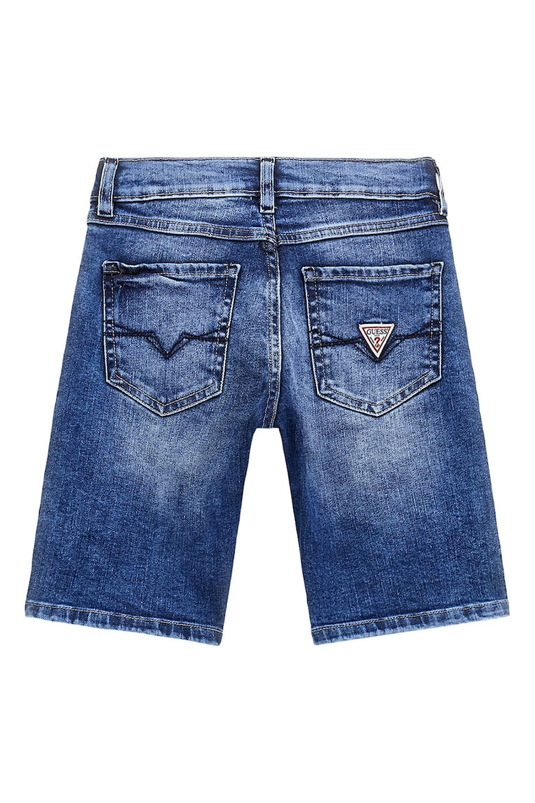 GUESS KIDS Guess Pantaloni scurti cu aspect decolorat si logo brodat - Pled.ro