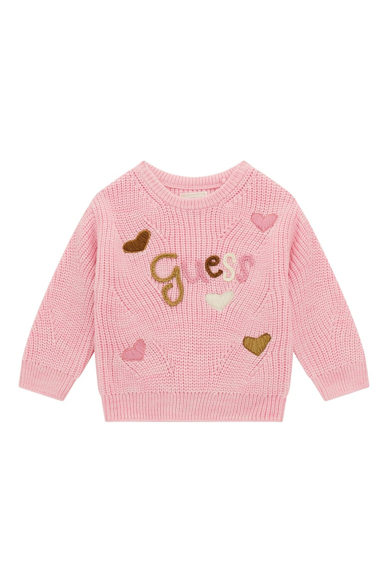 GUESS KIDS GUESS Pulover cu logo si terminatii elastice cu striatii - Pled.ro