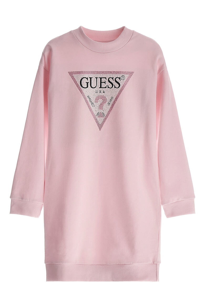 GUESS KIDS GUESS Rochie cu decolteu la baza gatului si aplicatii de strasuri - Pled.ro