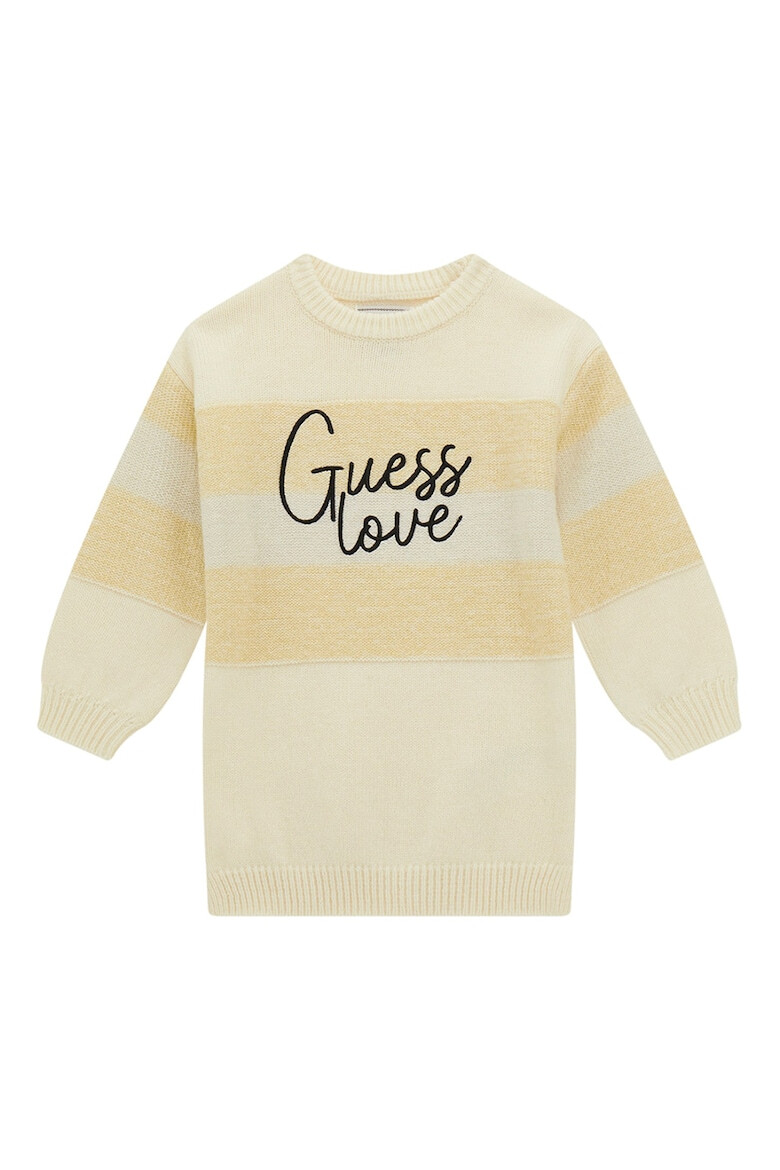 GUESS KIDS Rochie-pulover din amestec de lana cu terminatii elastice cu striatii - Pled.ro