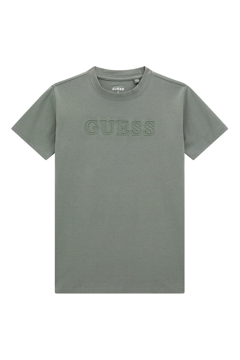 GUESS KIDS GUESS Tricou cu decolteu la baza gatului si logo in relief - Pled.ro