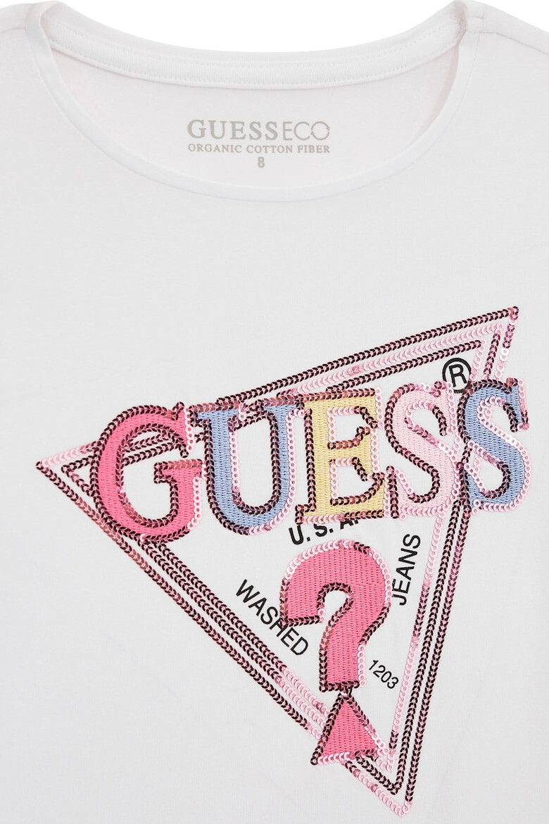 GUESS KIDS Tricou cu logo si decolteu la baza gatului - Pled.ro