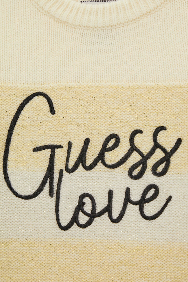 GUESS KIDS Rochie-pulover din amestec de lana cu terminatii elastice cu striatii - Pled.ro