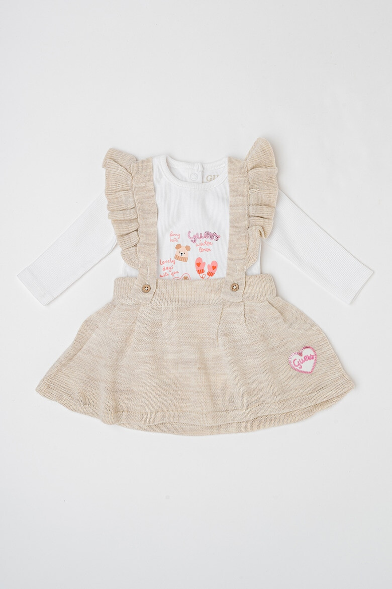 GUESS KIDS Set de body cu imprimeu grafic si sarafan - Pled.ro