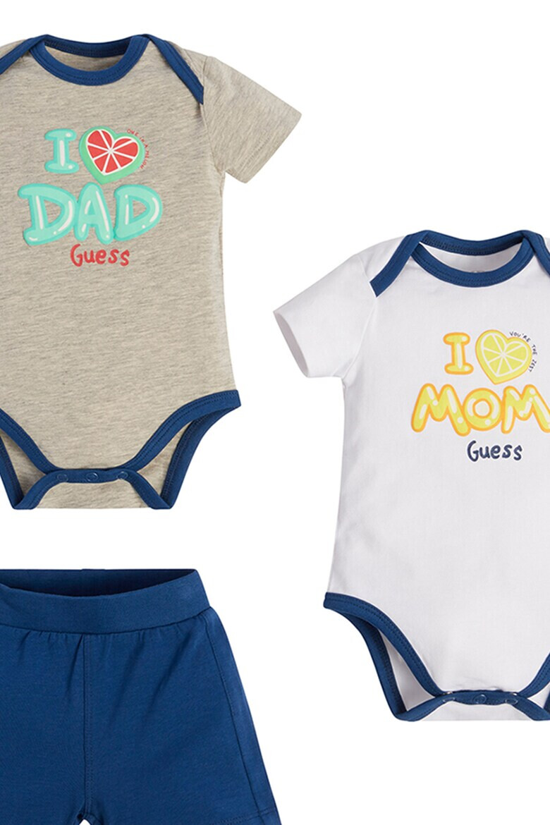 GUESS KIDS Set de body-uri cu imprimeu si pantaloni scurti - 3 piese - Pled.ro